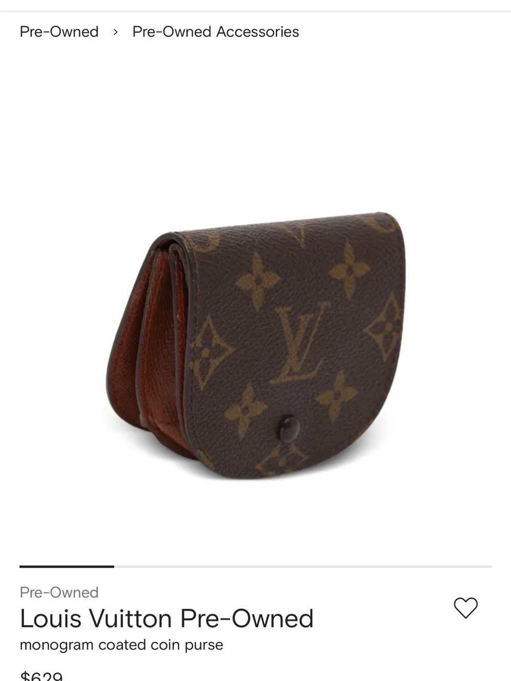 Louis Vuitton Monogram Canvas Coin Pouch in Brown and Gold 100% authenticity - Picture 7 of 9